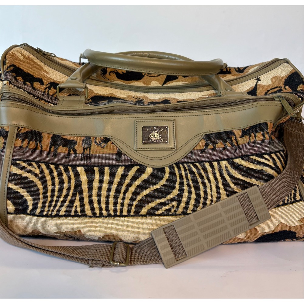 Pioneer Express Safari Print Duffle Bag Overnight‎ Carryon Tapestry